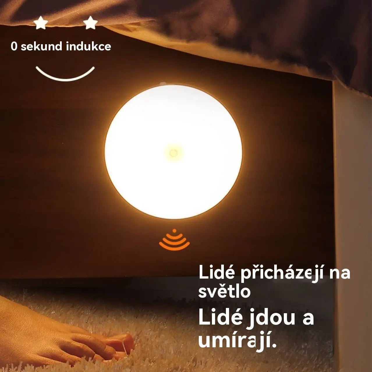 🏡【Kupte 1 a dostanete 1 zdarma】💡Inteligentní LED lampa s indukcí lidského těla, pohodlné a praktické nabíjení
