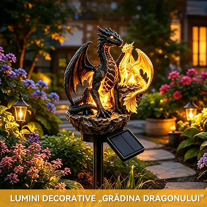 🐉Solární zahradní lampa Dragon Legacy – edice Golden Ember