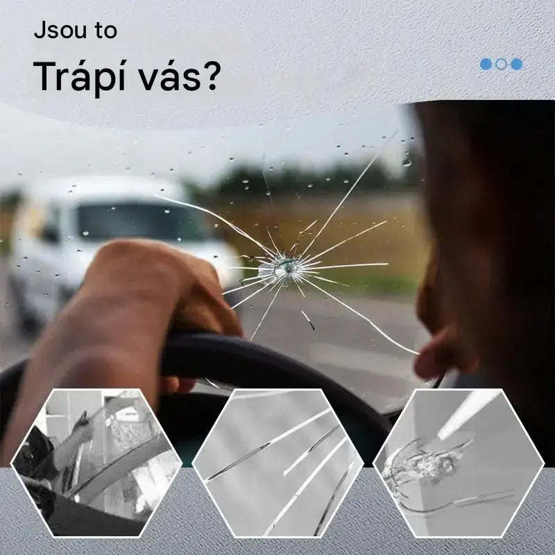 【Sada 3 kusů】🚗 Tekutina na opravu prasklin, lepidlo pro odstraňování škrábanců a prasklin