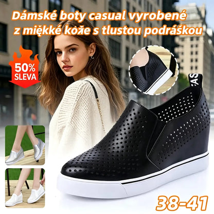 🔥【Cena jednoho páru: 710 Kč】【34-41】🔥Dámské ležérní boty léto 2026 z měkké kůže s tlustou podrážkou