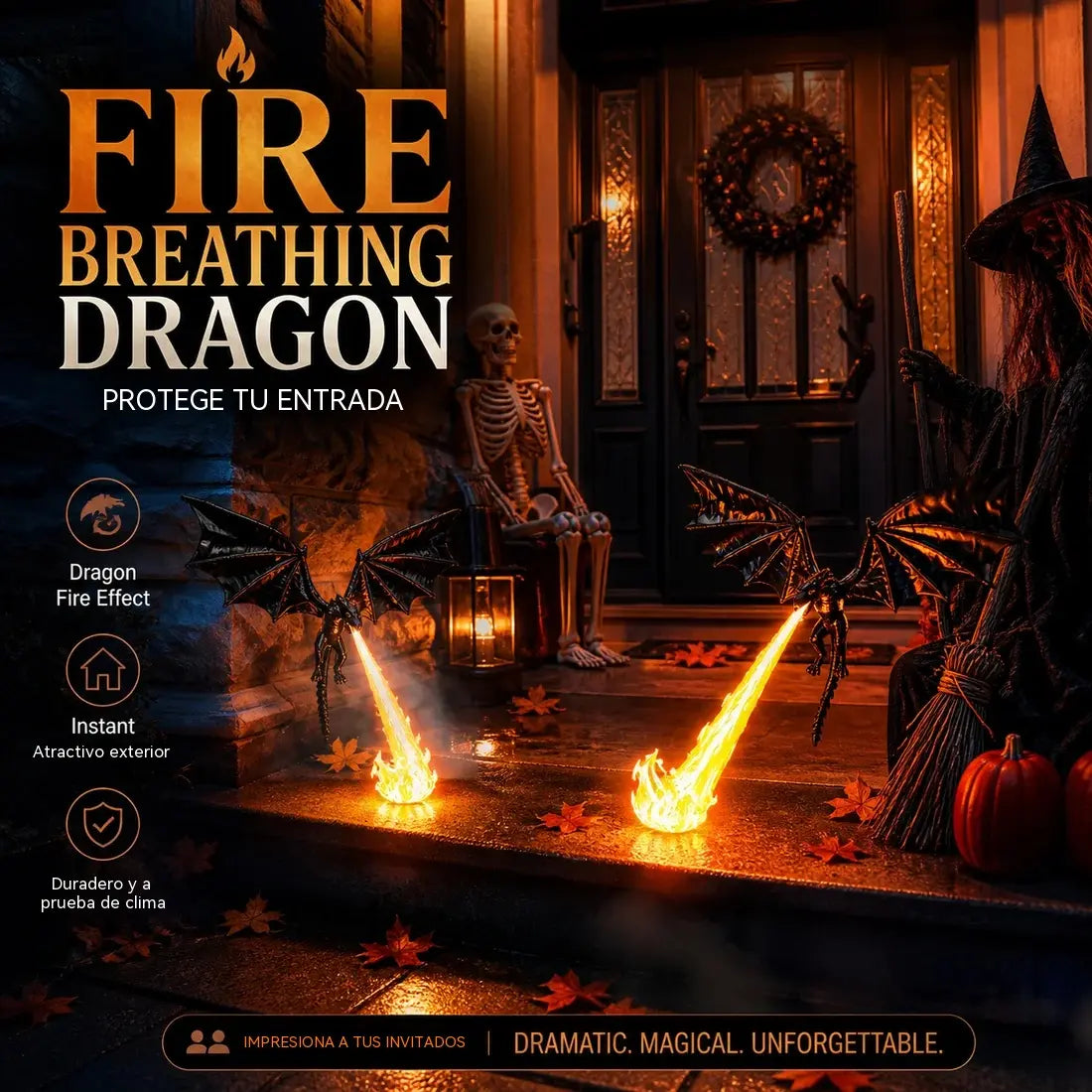 🐉🔥 Sleva 50 % po omezenou dobu! Dekorace s dračím plamenem: realistický efekt plamene, hedvábný PLA filament. Nezbytnost pro halloweenské dekorace!