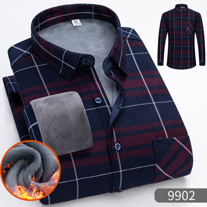 🔥👔【L-5XL】Podzimní zimní teplá košile s dlouhým rukávem