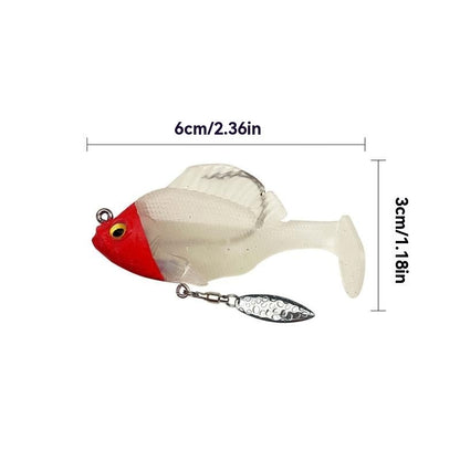 🎣【6 ks】 měkké rybářské nástrahy s několika předmontovanými jigovými hlavičkami