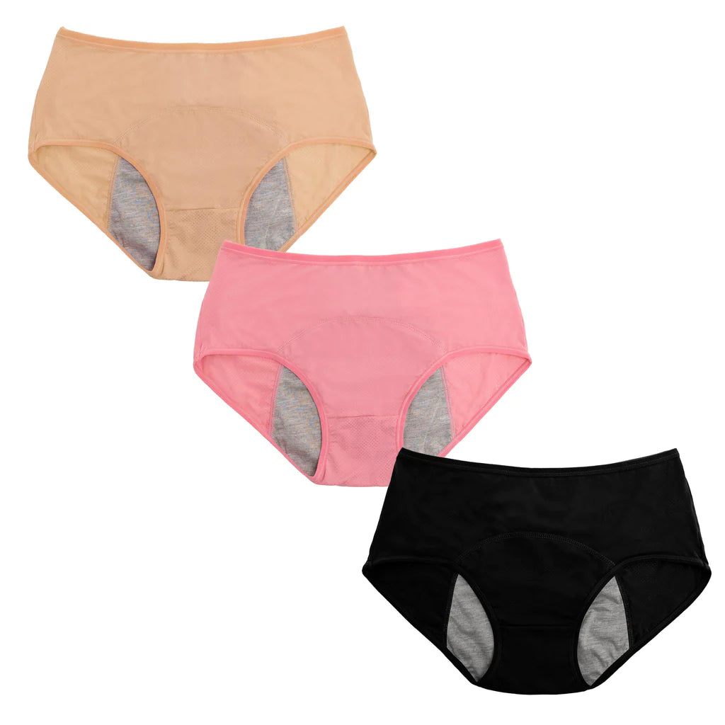 🔥🔥【3 Pack】nové vylepšené nepromokavé slipy s vysokým pasem – pohodlné a šetrné k pokožce