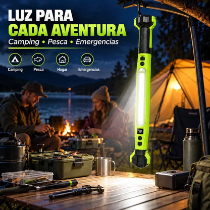 🔦✨ Luz de Trabajo LED COB Recargable por USB | Base Magnética con Batería | Luz Blanca y Amarilla para Reparación de Autos y Taller 🚗