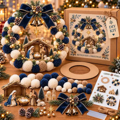🎄🎁🏵Sada na výrobu vánočního věnce – sváteční dekorace