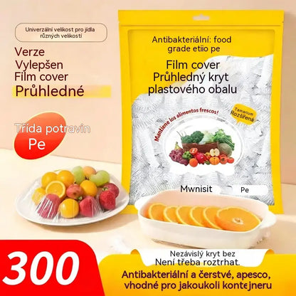 【1 balení po 300 kusech】🛡️ Průhledná potravinářská fólie s antibakteriálním účinkem – chrání vaše potraviny, ideální do kuchyně a do ledničky 🧴
