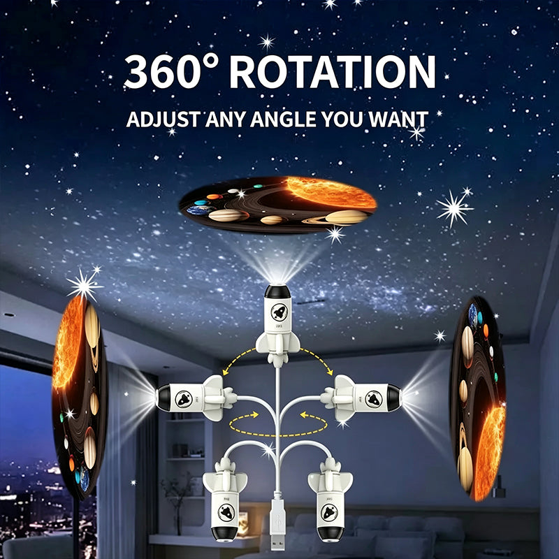 [50% sleva] Chytrý projektor, 360° rotace. Vhodný do auta, interiéru a jakéhokoli místa s vhodnou atmosférou.