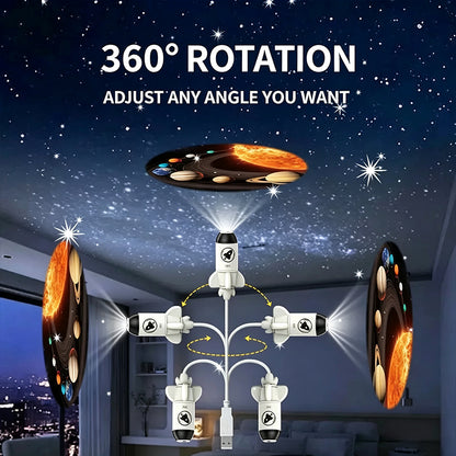 [50% sleva] Chytrý projektor, 360° rotace. Vhodný do auta, interiéru a jakéhokoli místa s vhodnou atmosférou.