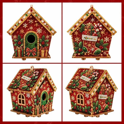 🎄🏠 Dřevěná 3D vánoční chaloupka – stavebnice | Dekorace k sestavení a ozdobení pro celou rodinu