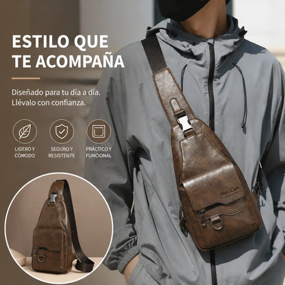 🎒 Nepromokavá taška přes rameno z pravé kůže v retro stylu: nezbytný doplněk pro každodenní dojíždění.