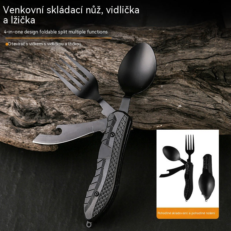 【Praktický dárek】 Skládací multifunkční nádobí 4 v 1 pro venkovní použití