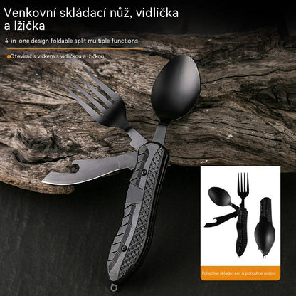 【Praktický dárek】 Skládací multifunkční nádobí 4 v 1 pro venkovní použití