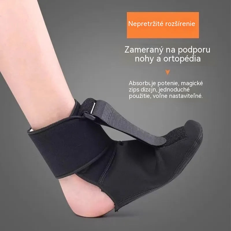 【2-balení】Ortézy na snížení pohybu chodidla a plantární fasciitidu – nastavitelná podpora kotníku, koriguje inverzi/everzi, elastický pas a protiskluzová podrážka