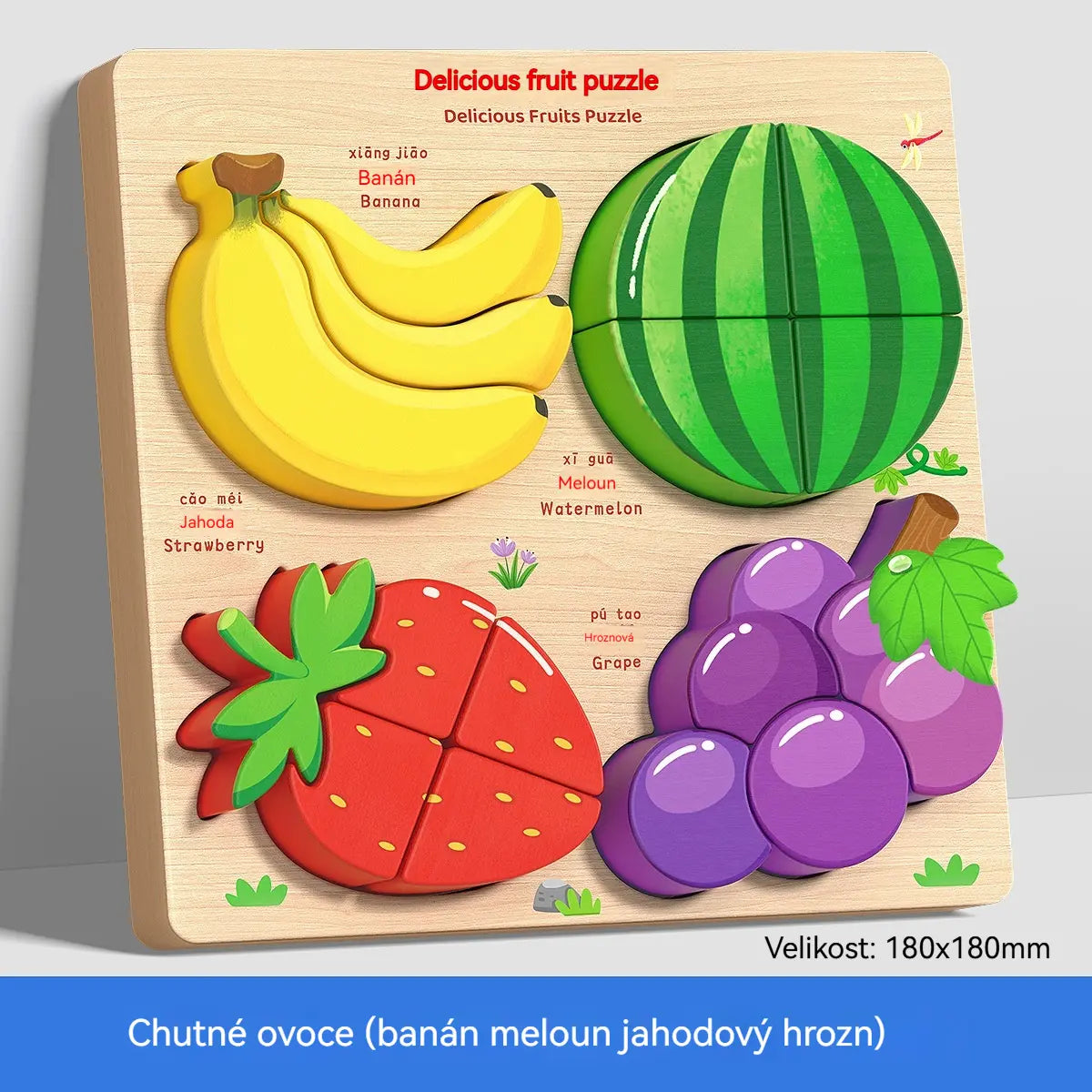 👧🏻🧩Dřevěné 3D puzzle Montessori pro vzdělávání v raném dětství