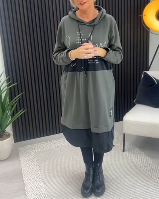 🔥🔥【S-5XL】【Koupit 1 a získat 1 zdarma】🥰 2025 nové podzimní a zimní módní velké šaty s potiskem