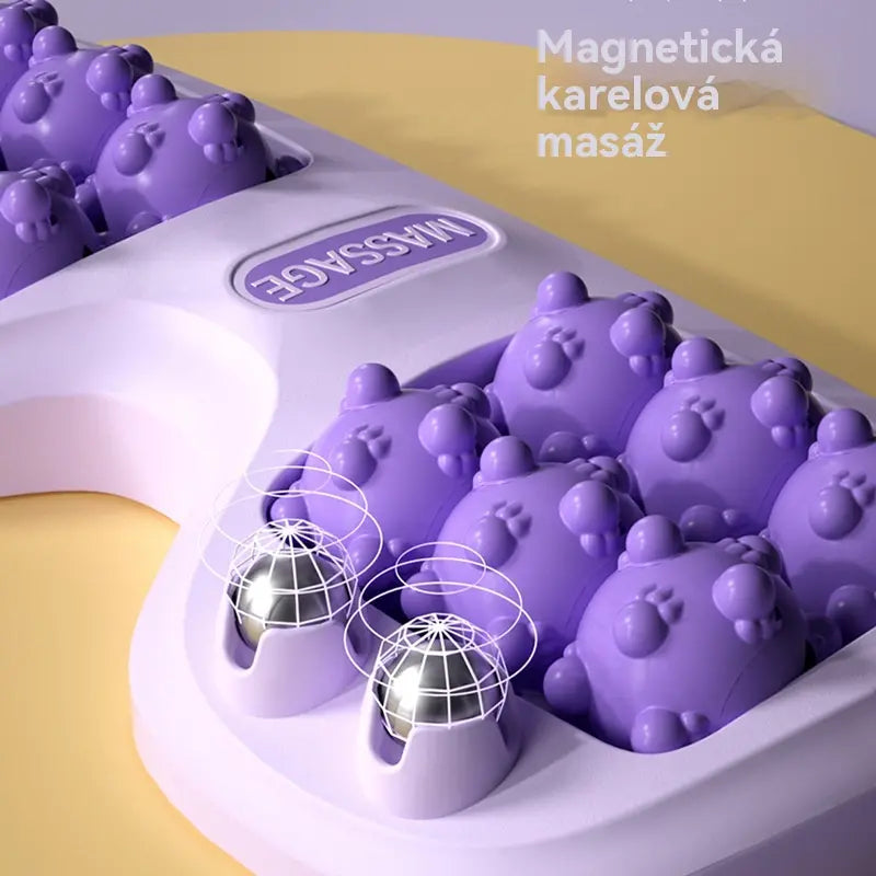 💜🦶 Přenosný dvojitý masážní válec na chodidla💯