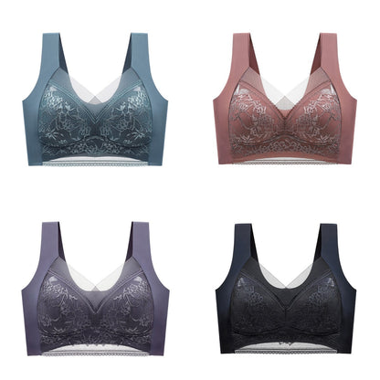 👙✨【4dílná sada】Pohodlná bezešvá dámská podprsenka z elegantní krajky