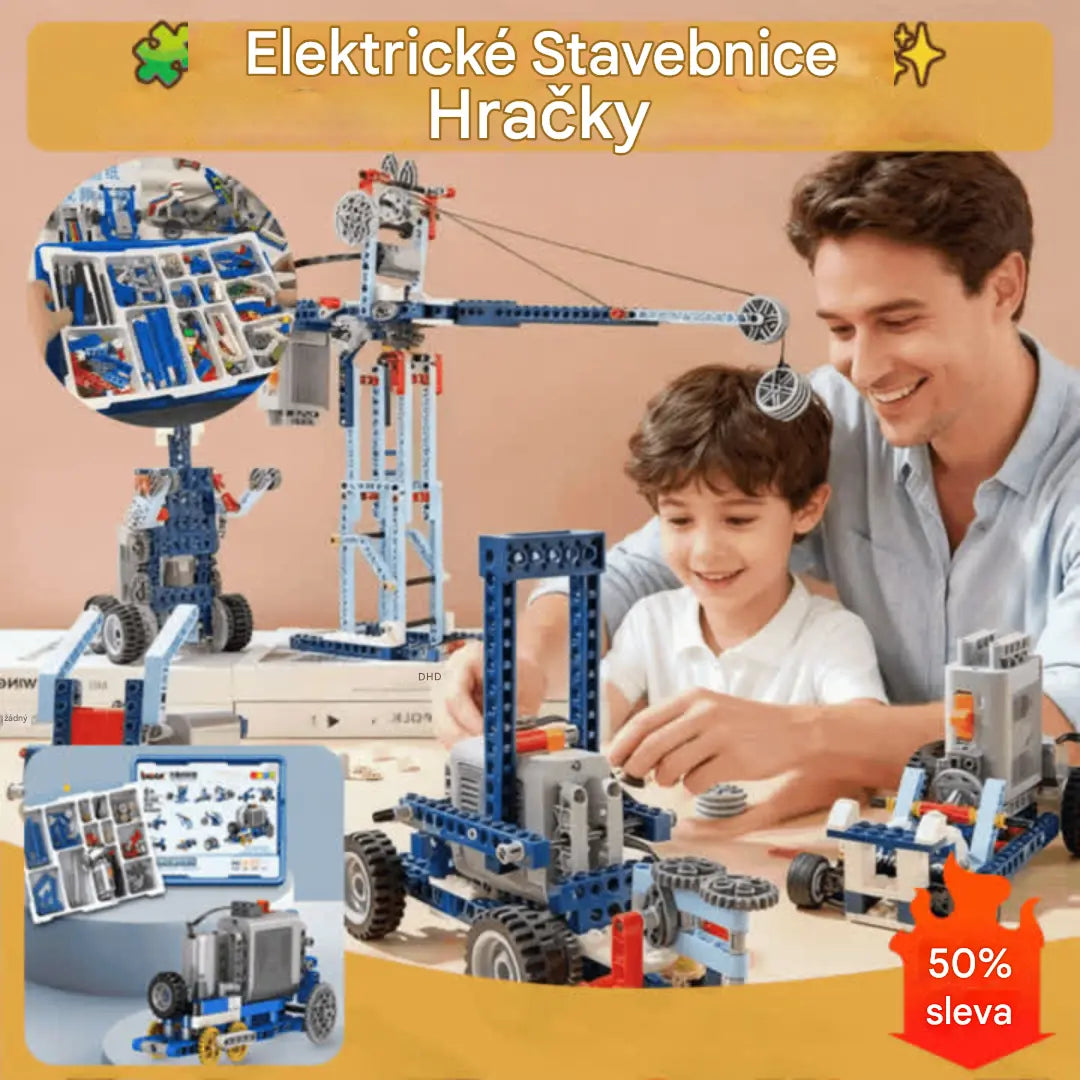 🤖🧩 【Limitovaná sleva 50 %】Elektrický stavebnicový robot pro děti
