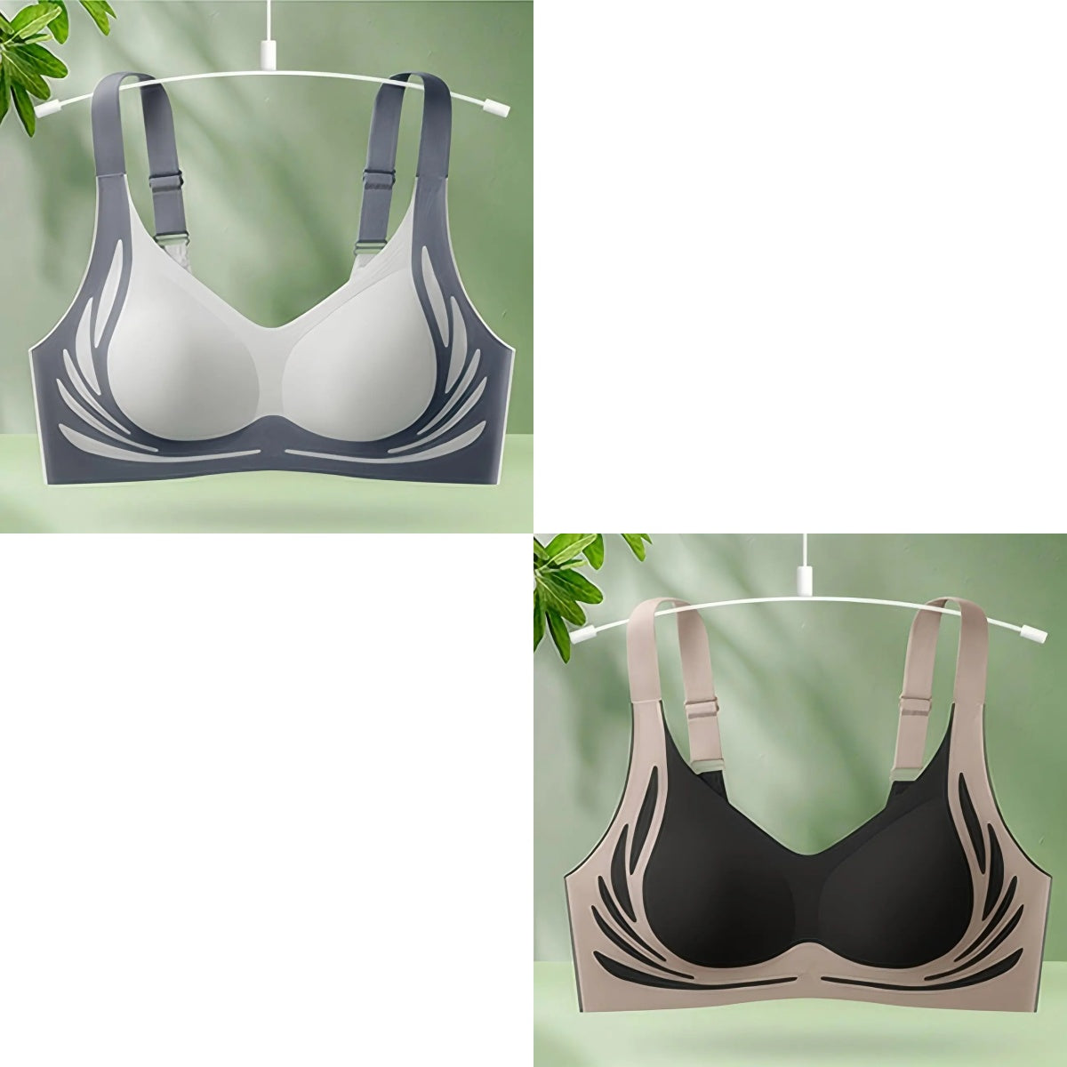 😍【2 balení】Dámská jednodílná bezdrátová podprsenka❤️【40-85KG】