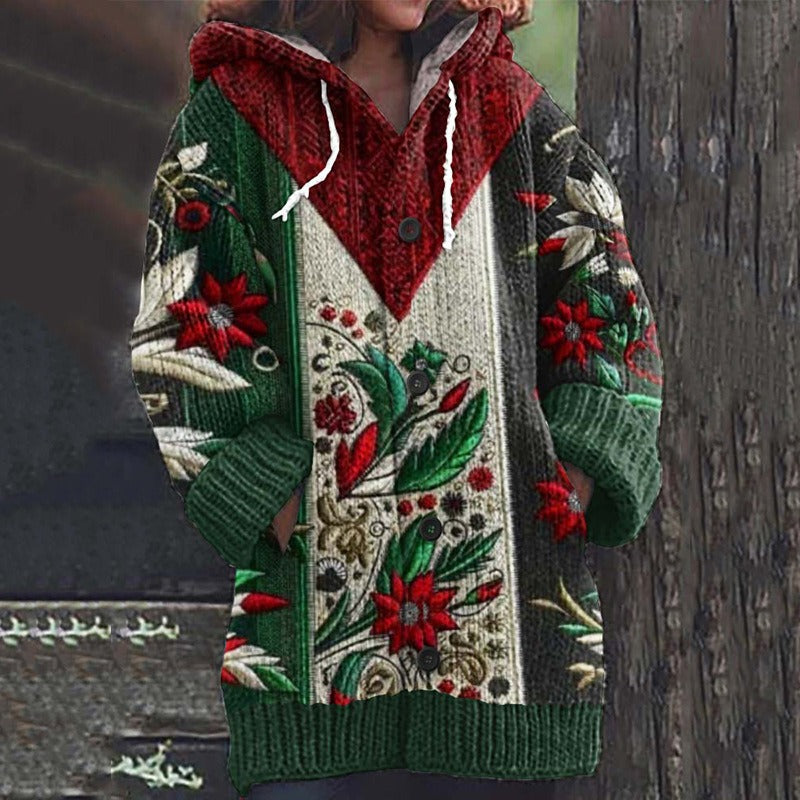 🥰Nový pohodlný retro svetr kardigan