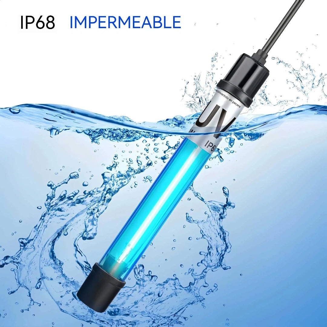 🐟🐠🌿Ponorná UV sterilizační lampa s časovačem pro akvária