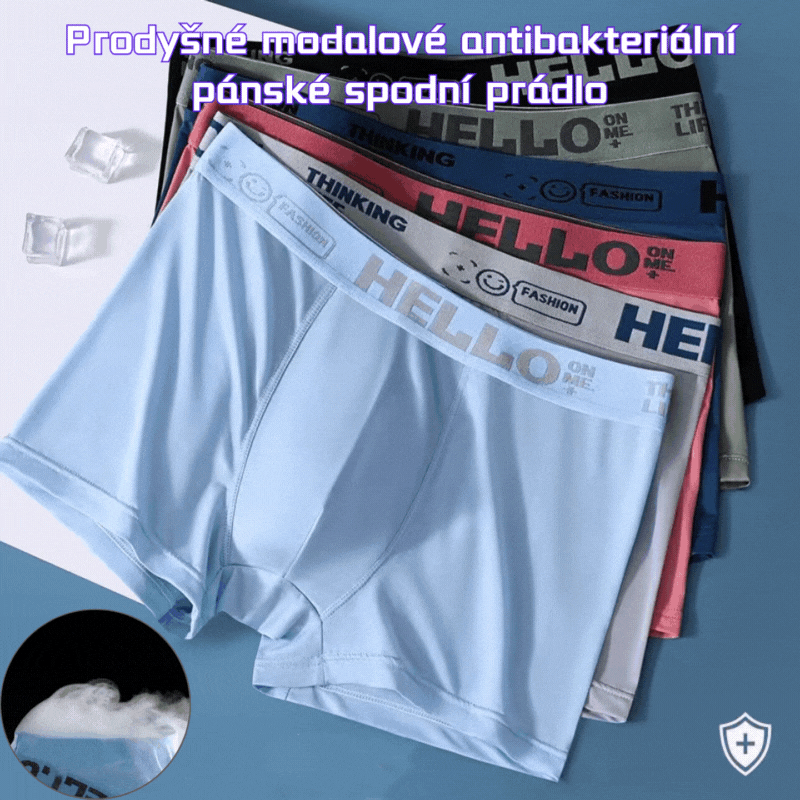 🔥【Kupte 6 a získejte 6 zdarma】🧊 49% sleva poslední den---Antibakteriální, konvexní modální pánské boxerky větší velikosti ze síťoviny ve tvaru U