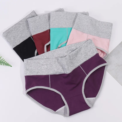 💟【45% OFF】【5 kusů】Antibakteriální spodní prádlo z čisté bavlny s vysokým pasem odvádějícím vlhkost