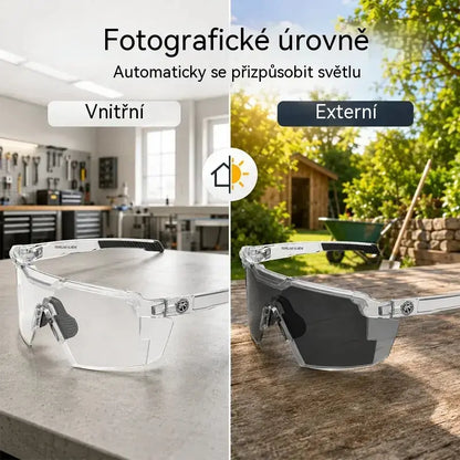 Všestranné ochranné brýle pro práci i sport – ochrana proti prachu, větru a UV záření UV400 pro truhlářské práce, kutilství, autoservis, zahradničení a cyklistiku