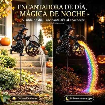 🧙‍♀️🎃 Zahradní lampa Čarodějnický kotel s LED světlem – Úžasná venkovní dekorace 🔮✨