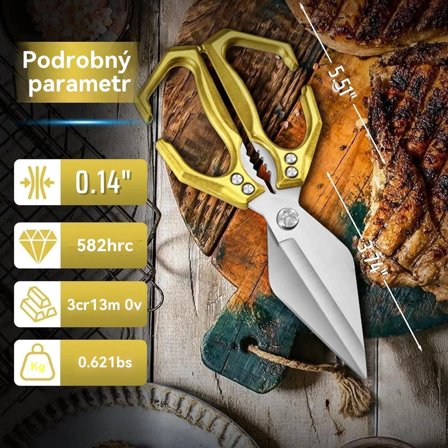 🔥✂️Časově omezená akce🔥Multifunkční a odolné kuchyňské nůžky