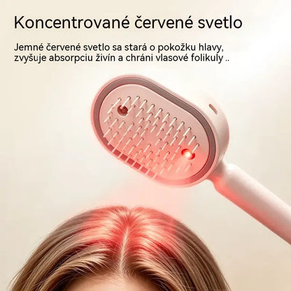 Elektrický rozprašovač s masážním hřebenem se vzduchovým polštářem