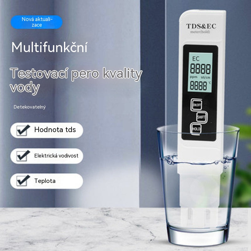 【Kupte 1, získejte 1 zdarma】💧 ✨ TDS tester kvality vody 3 v 1 - měří pH, chlór a tvrdost s LCD displejem pro bazény a akvária 🌊📱