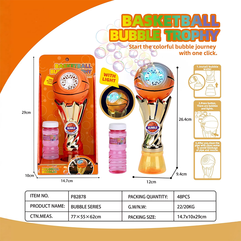 ⚽🏆 Světelná trofej ve tvaru fotbalového a basketbalového míče s bublinkovým generátorem