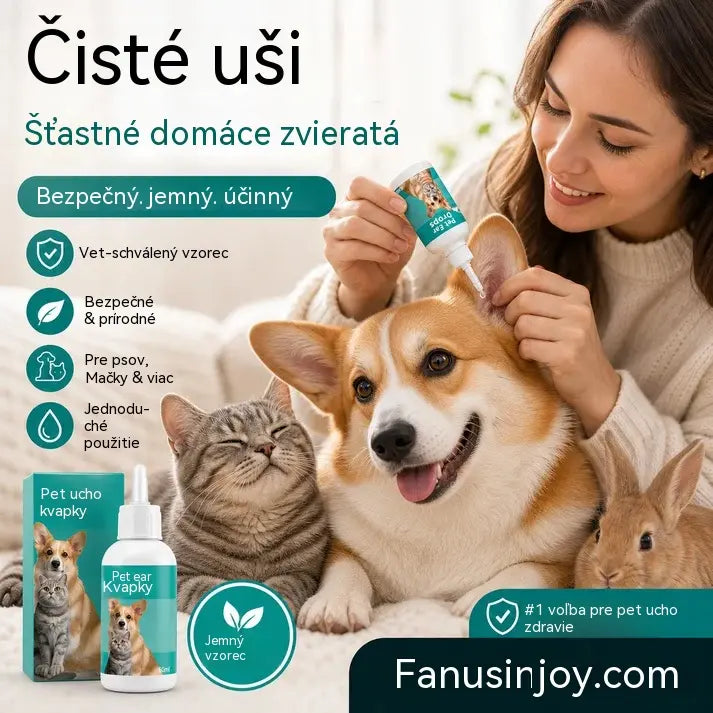 【Kupte 1 a získejte 1 zdarma】 🐱🐶 Jemné kapky na čištění uší pro domácí zvířata – Rozlučte se s onemocněními zevního zvukovodu