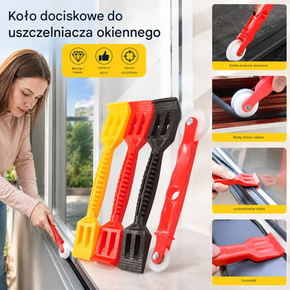 【1 sada 4 ks】Instalace okenní síťky Těsnicí páska na okno Přítlačné kolečko Nástroj pro instalaci těsnicí pásky na okno