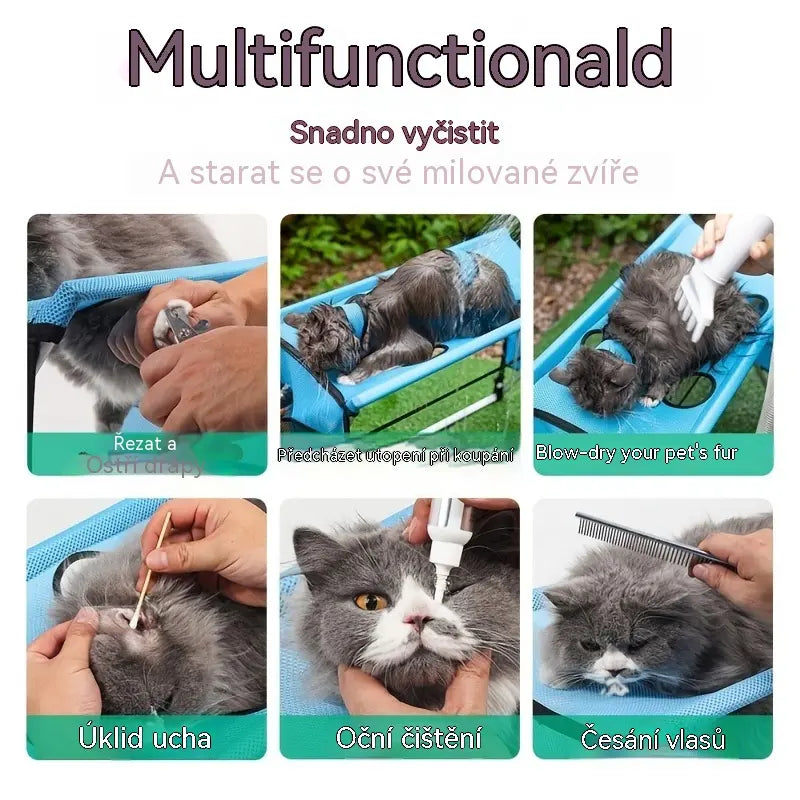 🐱🐶Skládací pelíšek pro péči o domácí mazlíčky 2 v 1