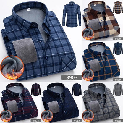 🔥👔【L-5XL】Podzimní zimní teplá košile s dlouhým rukávem