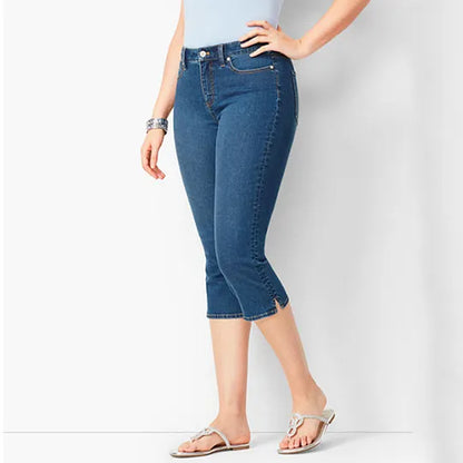 🔥40% sleva na naše nejprodávanější produkty💥Dámské džínové capri kalhoty se spandexem👖