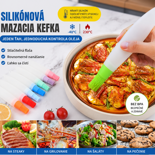 🥩🍲【1 sada po 5 kusech】🖌️Silikonový štětec odolný proti úniku a vysokým teplotám