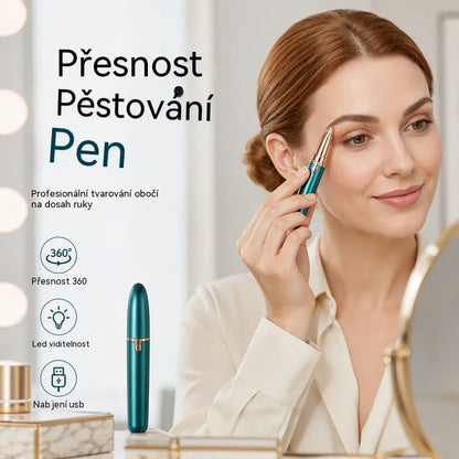【Kupte 1, získejte 1 zdarma】✨ Precision Brow Trimmer Pen – Elektrický zastřihovač obočí s LED světlem pro snadnou úpravu