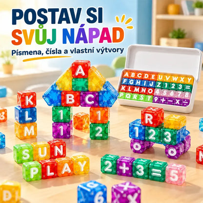 🔥Krabice se 40 kostkami jen za 590 Kč♦Přenosná plechová krabička s magnetickými stavebními bloky pro matematická písmena, vzdělávací hračka pro děti.