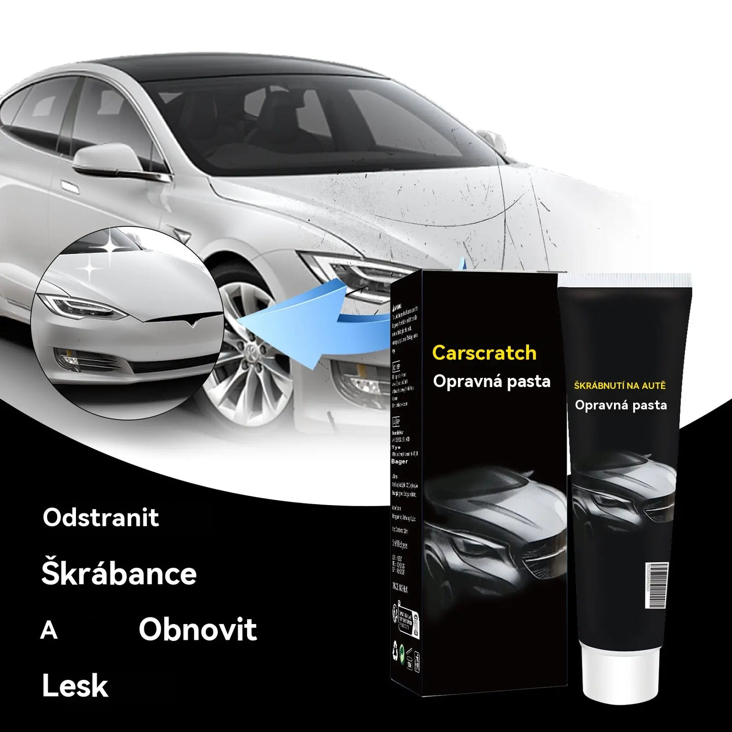 🔥Kupte 1 a získejte 1 zdarma🔥🚗💨Pasta na opravu škrábanců na autě, oprava škrábanců na laku, leštění a renovace【2 položky】