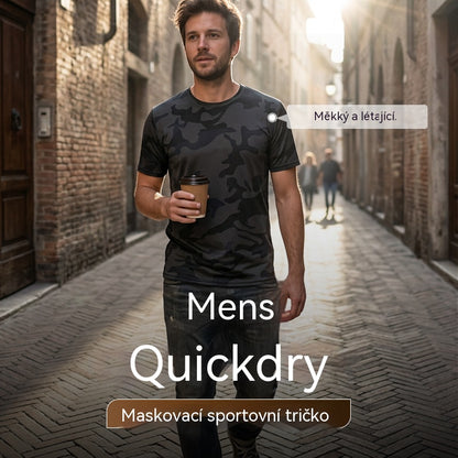 【Kupte 1, získejte 1 zdarma】🌲 Pánské rychleschnoucí maskáčové sportovní tričko – odvádí vlhkost a je aktivní – trénujte stylově 💪