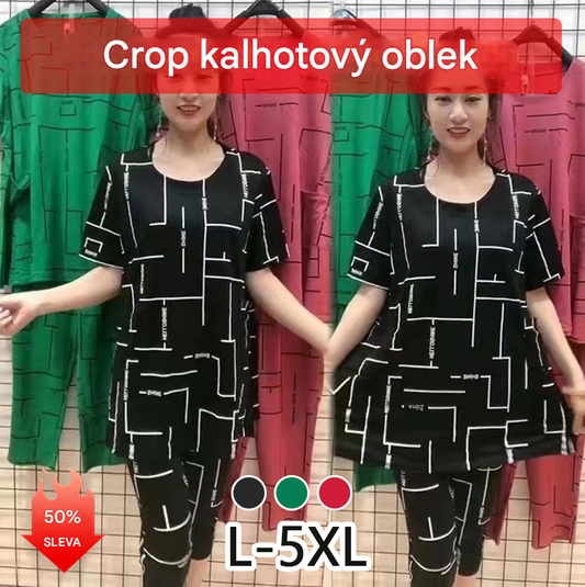 🏆Kupte 1 a získejte 1 zdarma🔥【Top + kalhoty】Nový styl dámského kostýmu s krátkým rukávem pro ženy středního a staršího věku z roku 2026
