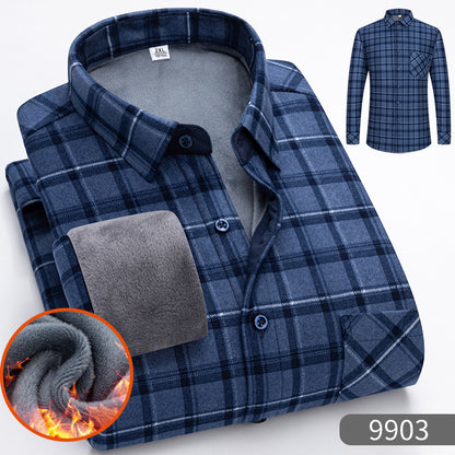 🔥👔【L-5XL】Podzimní zimní teplá košile s dlouhým rukávem