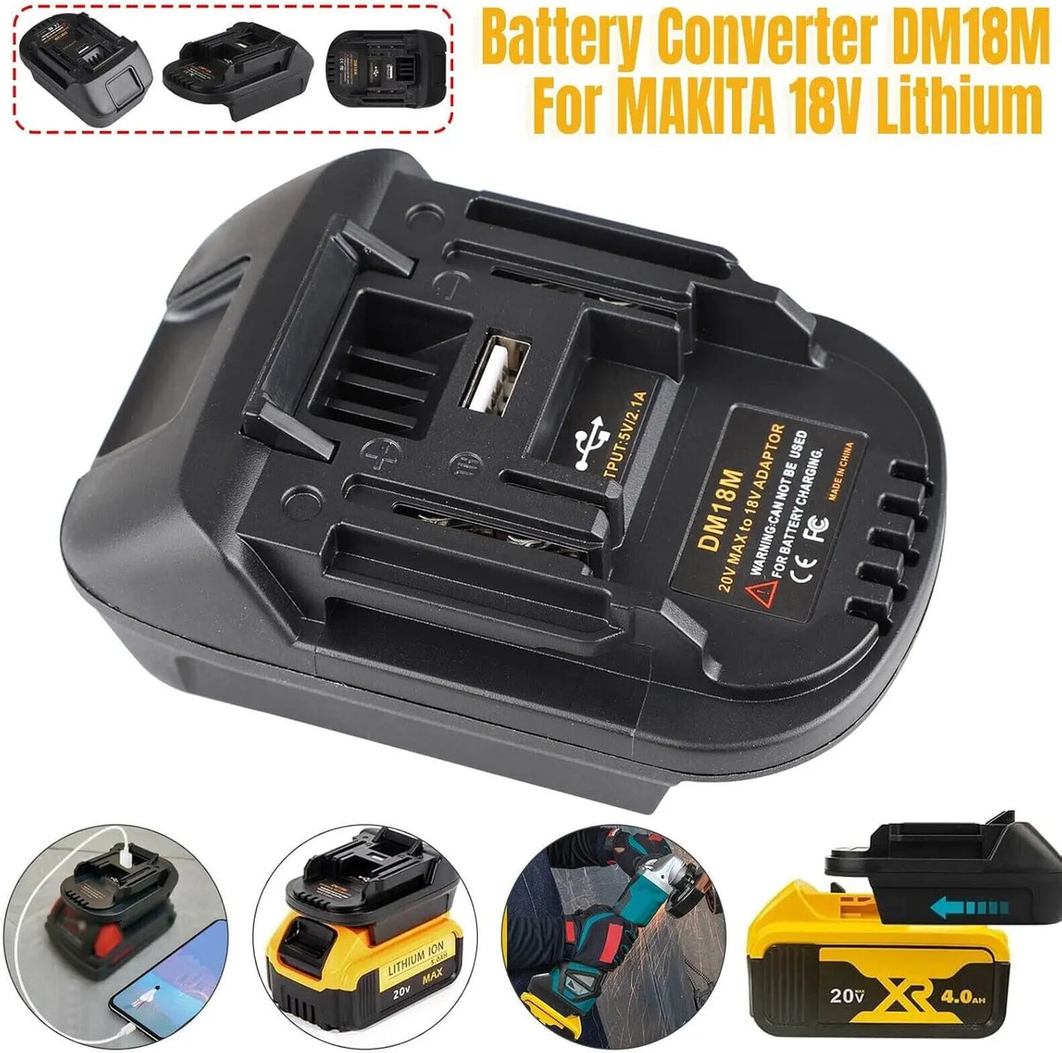 ⚡Adaptér pro lithium-ion baterii do 18V nářadí