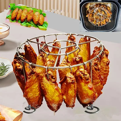 【💥1 kus za 580 Kč】🍢🍖🍗 Gril z nerezové oceli 304 s 24 špízy pro horkovzdušnou troubu