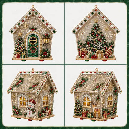 🎄🏠 Dřevěná 3D vánoční chaloupka – stavebnice | Dekorace k sestavení a ozdobení pro celou rodinu