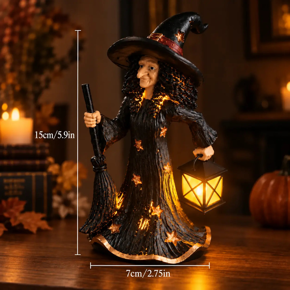 🧙✨Ozdoba na nočné svetlo s hviezdnou čarodejnicou